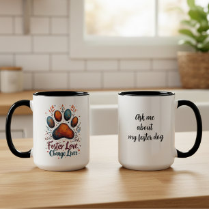 Pflege Liebe Verändert Leben Pfote Frag Mich Nach  Zweifarbige Tasse
