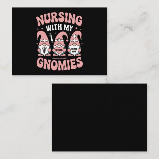 Pflege mit meinen Gnomen erhalten Krankenpflege Va Mitteilungskarte (Vorne/Hinten)