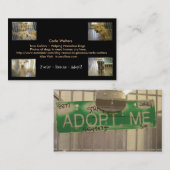 Pflege~ Rettung ~ adoptieren Geschäfts-Karten Visitenkarte (Vorne/Hinten)