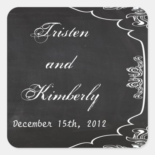 Pflege Stickers Modernes Chalkboard Vintag Viktori (Vorderseite)