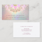 Pflege und Ästhetik rosa Dekoration Visitenkarte (Vorne/Hinten)