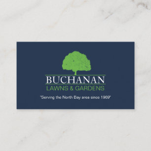 Pflege und Gartenarbeit für blaue und grüne Rase Visitenkarte