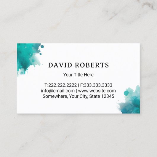 Pflege und Landschaftsschutz für Wasserfarben Visitenkarte (Rückseite)