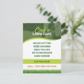 Pflege und Pflege der Rasenflächen Postkarte (Stehend Vorderseite)