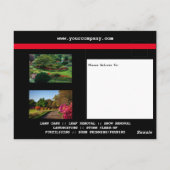 Pflege und Schneebeseitigung Postkarte (Rückseite)