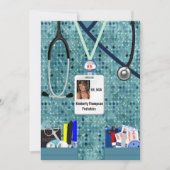 Pflege von Abschluss Einladung Blues (Vorderseite)