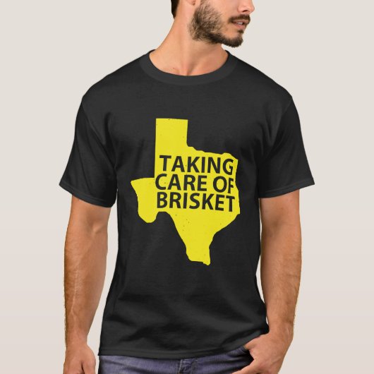 Pflege von Brisket - Texas-geräucherte Brisket-Bar T-Shirt (Vorderseite)