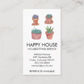 Pflege von gepotted Houseting Zuhause Services Pfl Visitenkarte (Vorderseite)