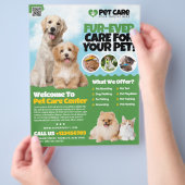 Pflege von Haustieren / Hotel-Shop Flyer (Hand)