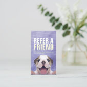 Pflege von Haustieren mit niedrigem Poly Empfehlungskarte (Stehend Vorderseite)