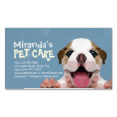 Pflege von Haustieren mit niedrigem Poly Magnetische Visitenkarte (Vorderseite)