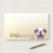 Pflege von Haustieren mit niedrigem Poly Post-it Klebezettel (Auf Schreibtisch)