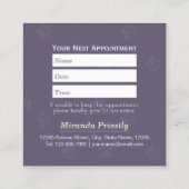 Pflege von Haustieren mit niedrigem Poly Terminkarte (Rückseite)