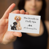 Pflege von Hunden im Erziehungssalon Visitenkarte