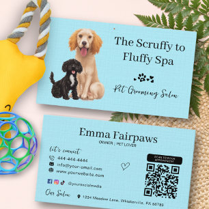 Pflege von Hunden im Erziehungssalon Visitenkarte