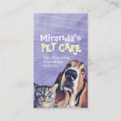 Pflege von Katzen Haustieren Pflege der Sitzen Treuekarte (Vorderseite)