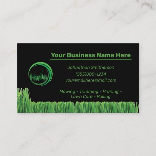 Pflege von Landschaftsgärten Visitenkarte (Vorderseite)