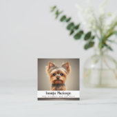 Pflege von niedlichen Hunden Grooming Service Quadratische Visitenkarte (Stehend Vorderseite)