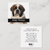 Pflege von niedlichen Hunden Grooming Service Quadratische Visitenkarte (Vorne/Hinten)