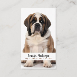 Pflege von niedlichen Hunden Grooming Service Visitenkarte