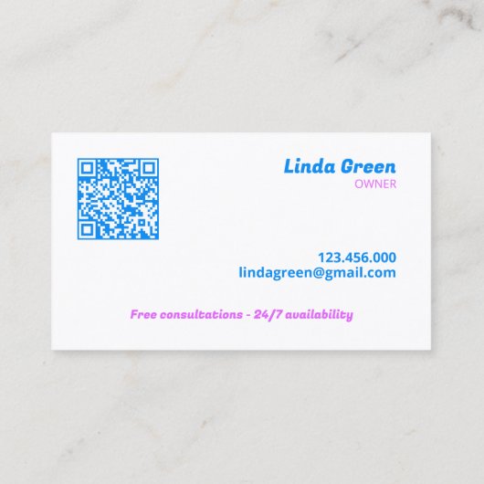 Pflege von QR CNA Visitenkarte (Rückseite)