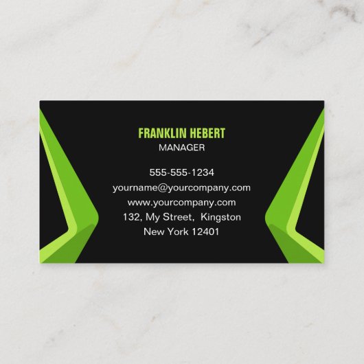 Pflege von Rasenmäher mit schwarzem und grünem Lan Visitenkarte (Rückseite)