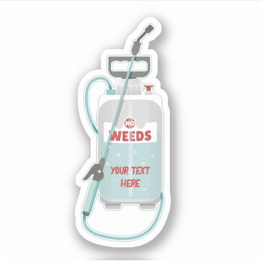 Pflege von Unkrautspray Aufkleber (Vorderseite)