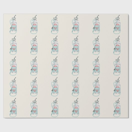 Pflege von Unkrautspray Geschenkpapier (Flach)