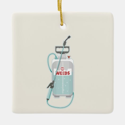 Pflege von Unkrautspray Keramikornament (Vorderseite)