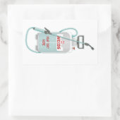 Pflege von Unkrautspray Rechteckiger Aufkleber (Tasche)