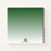 Pflege von Werbebildern mit grünem Rasenmäher Notizblock (Rückseite)