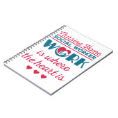 Pflege von Zuhause- und Sozialarbeitertätigkeiten Notizblock (Linke Seite)