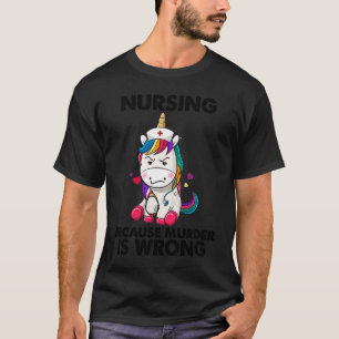 Pflege Weil Mord Falsch Ist Pflege Tag Weihnachten T-Shirt