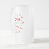 Pflegearbeit Mattglas Bierglas (Vorderseite Links)