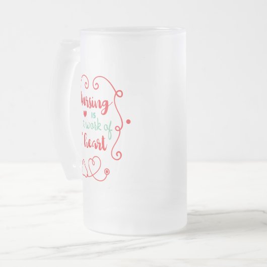 Pflegearbeit Mattglas Bierglas (Vorderseite Links)