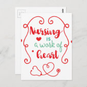 Pflegearbeit Postkarte (Vorne/Hinten)