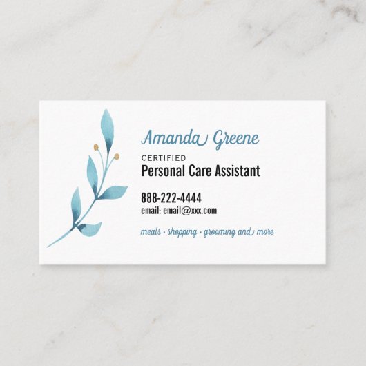 Pflegeassistent Visitenkarte (Vorderseite)