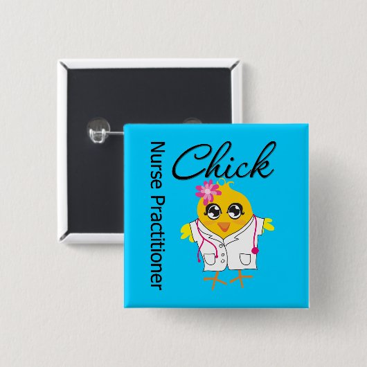 Pflegeberuf Chick Nurse Practitioner Button (Vorne & Hinten)