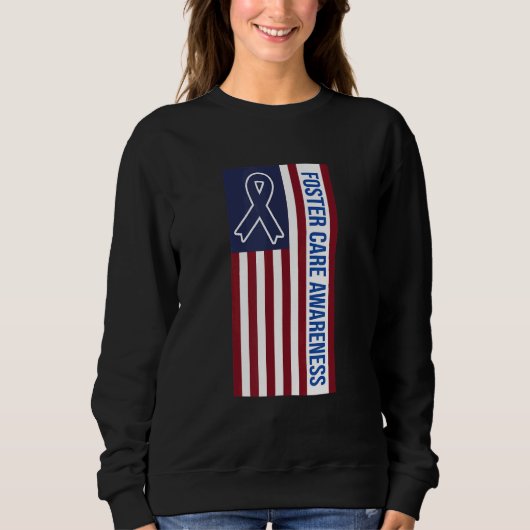 Pflegebewusstsein der USA Flag Kids fördern Eltern Sweatshirt (Vorderseite)
