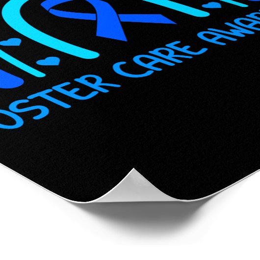 Pflegebewusstsein fördern Pflege und Adoption Poster (Ecke)