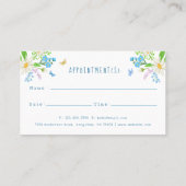 Pflegedienst für Blumenkohl und Katze Weiß Terminkarte (Rückseite)