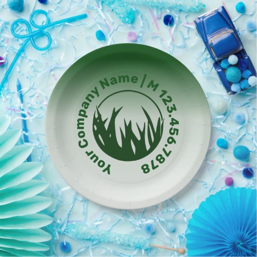 Pflegedienst für grüne Rasenflächen Pappteller (Party)