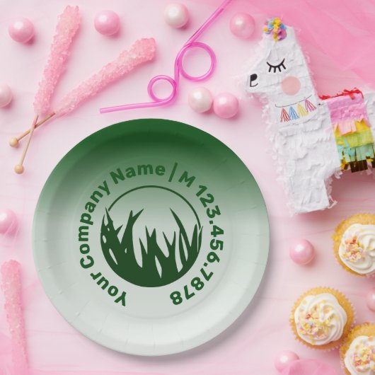 Pflegedienst für grüne Rasenflächen Pappteller (Party)