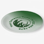 Pflegedienst für grüne Rasenflächen Pappteller (Schrägansicht)