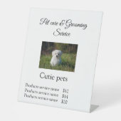 Pflegedienst für Haustiere Fügen Sie Namensadresse Sockelschild (Vorderseite)