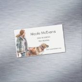 Pflegedienste für Hunde Walker Magnetische Visitenkarte (Beispiel)