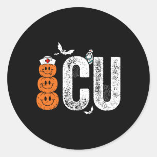 Pflegeeinheit Krankenpflege zu Halloween Runder Aufkleber