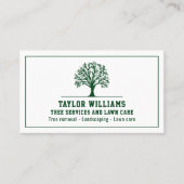 Pflegeeinrichtungen für Baumservice, die Grün und  Visitenkarte (Vorderseite)