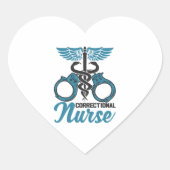 Pflegeeinrichtungen für Krankenpfleger Herz-Aufkleber (Vorderseite)