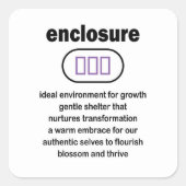 Pflegefläche - Unterbringung Quadratischer Aufkleber (Vorderseite)